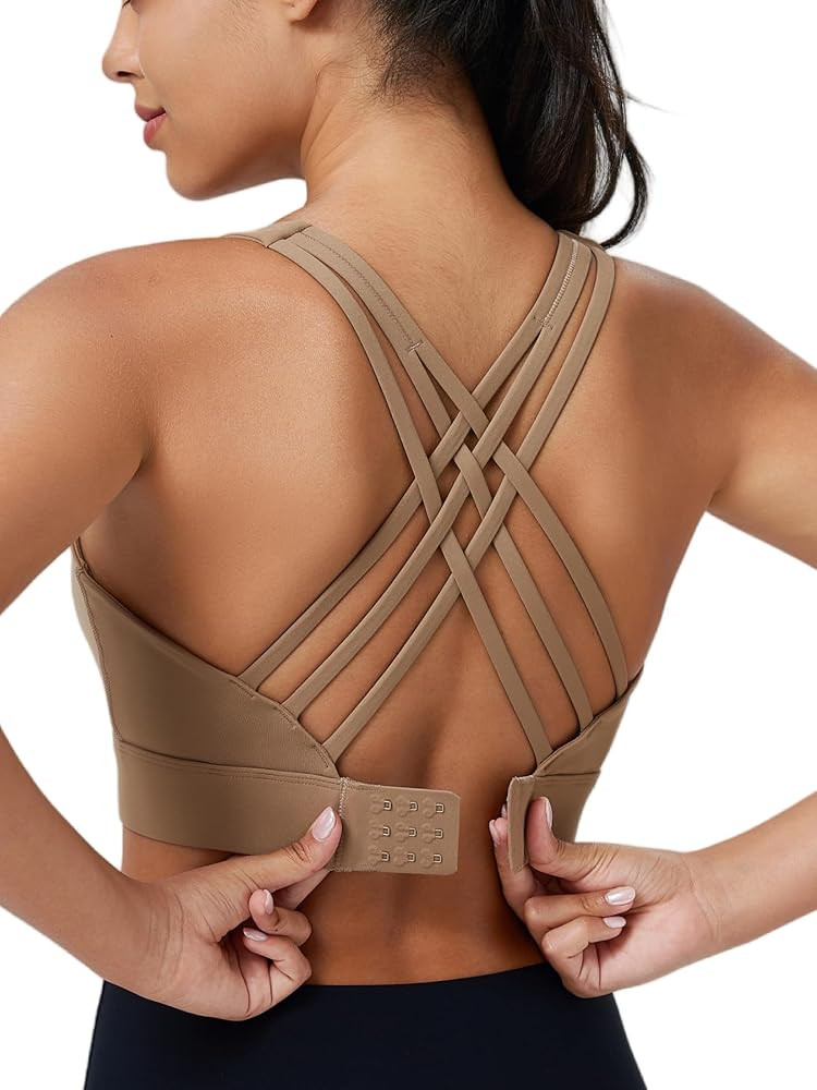 High Impact Sports Bra for Women High Support Molded Cups Strappy Women’s Sports Bra for Workou... | Amazon (US)