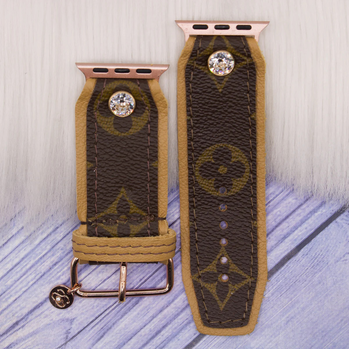 Upcycled LV Monogram Customizable Watchband | Sparkl