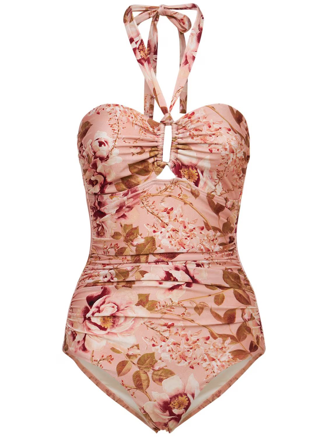 Zimmermann - Rosa printed one piece swimsuit - Pink/Multi | Luisaviaroma | Luisaviaroma
