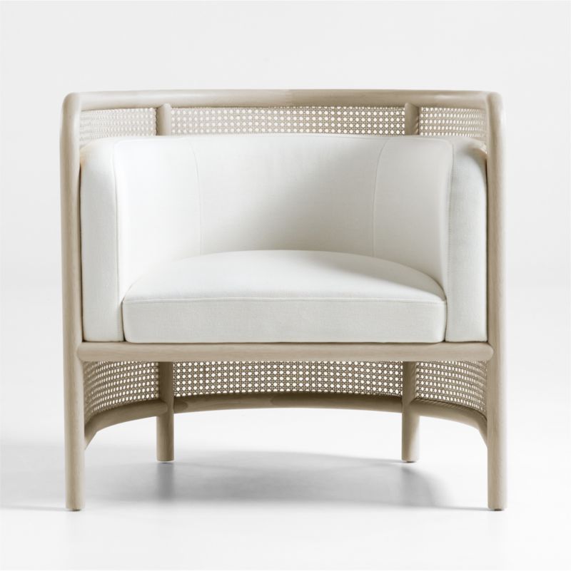 Fields Cane Back White Wash Accent Chair by Leanne Ford + Reviews | Crate & Barrel | Crate & Barrel