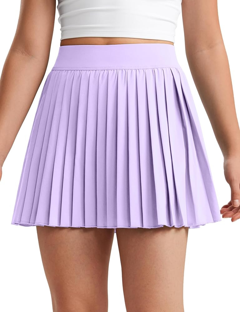 CRZ YOGA Faldas Plisadas Atl\u00e9ticas Suaves Feathery-Fit para Ni\u00f1as - Falda Pantal\u00f3n... | Amazon (US)