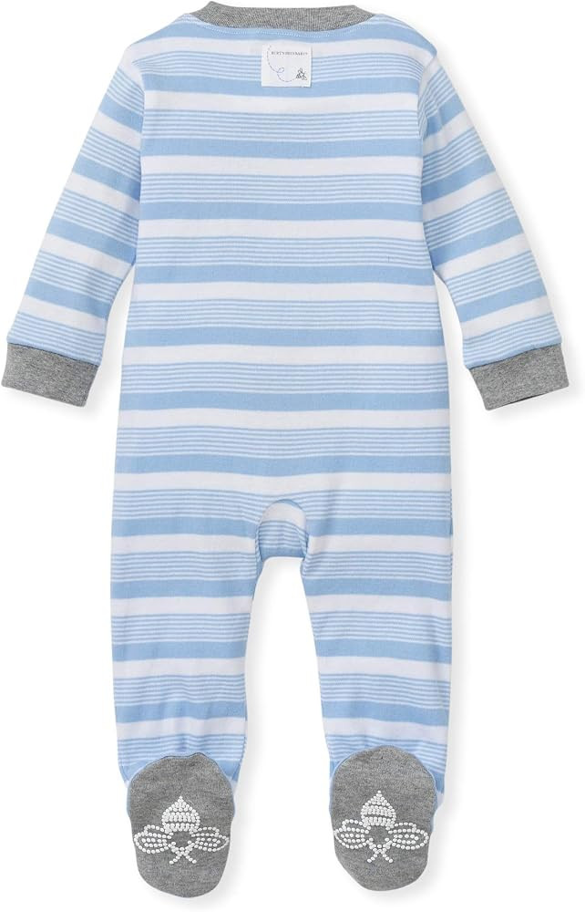 Burt's Bees Baby Boys' Sleep and Play PJs, 100% Organic Cotton One-Piece Romper Jumpsuit Zip Front P | Amazon (US)