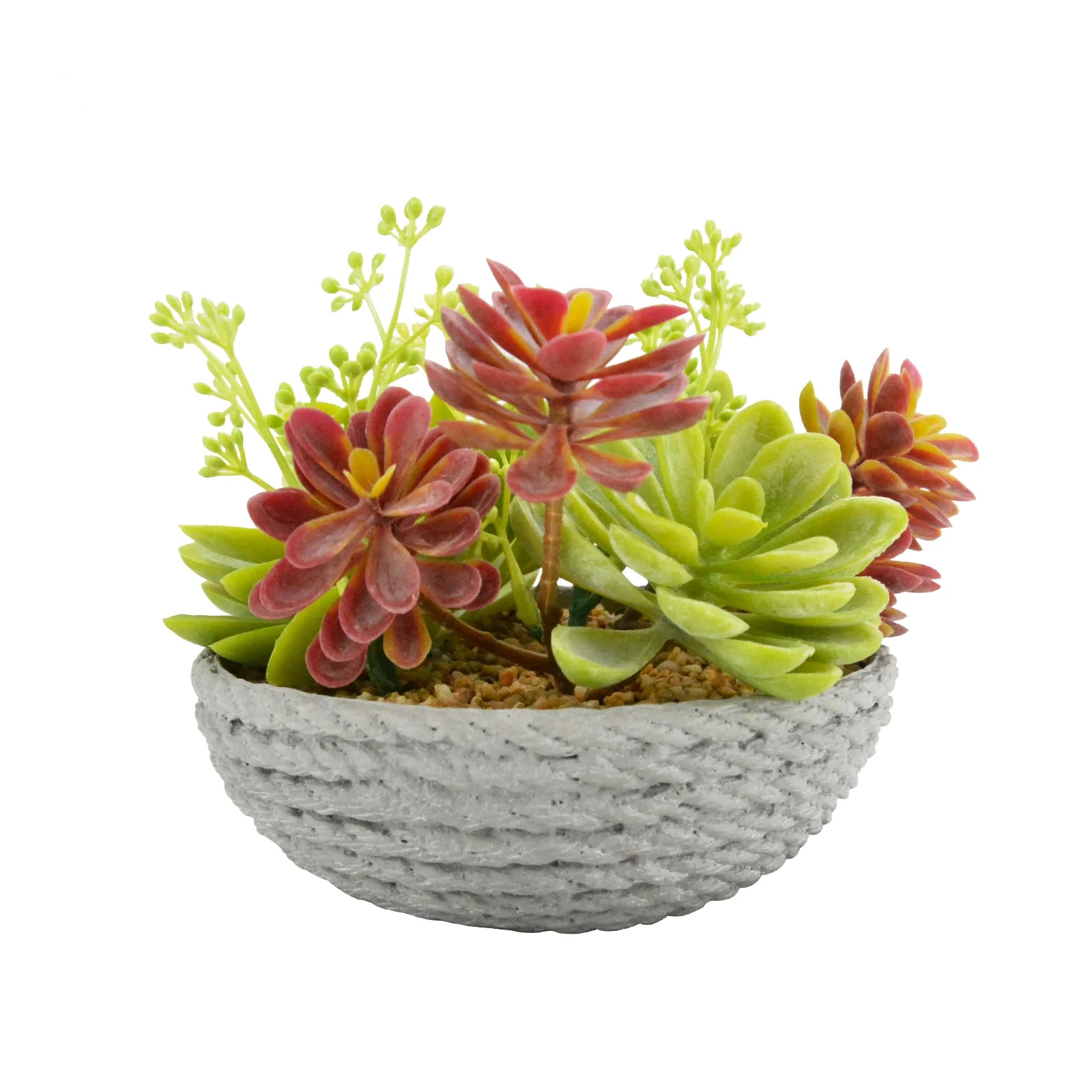 Artificial Plants in Pots Faux Succulent Plant with Bowl planter, 5"H Lifelike Desktop Plant for ... | Walmart (US)