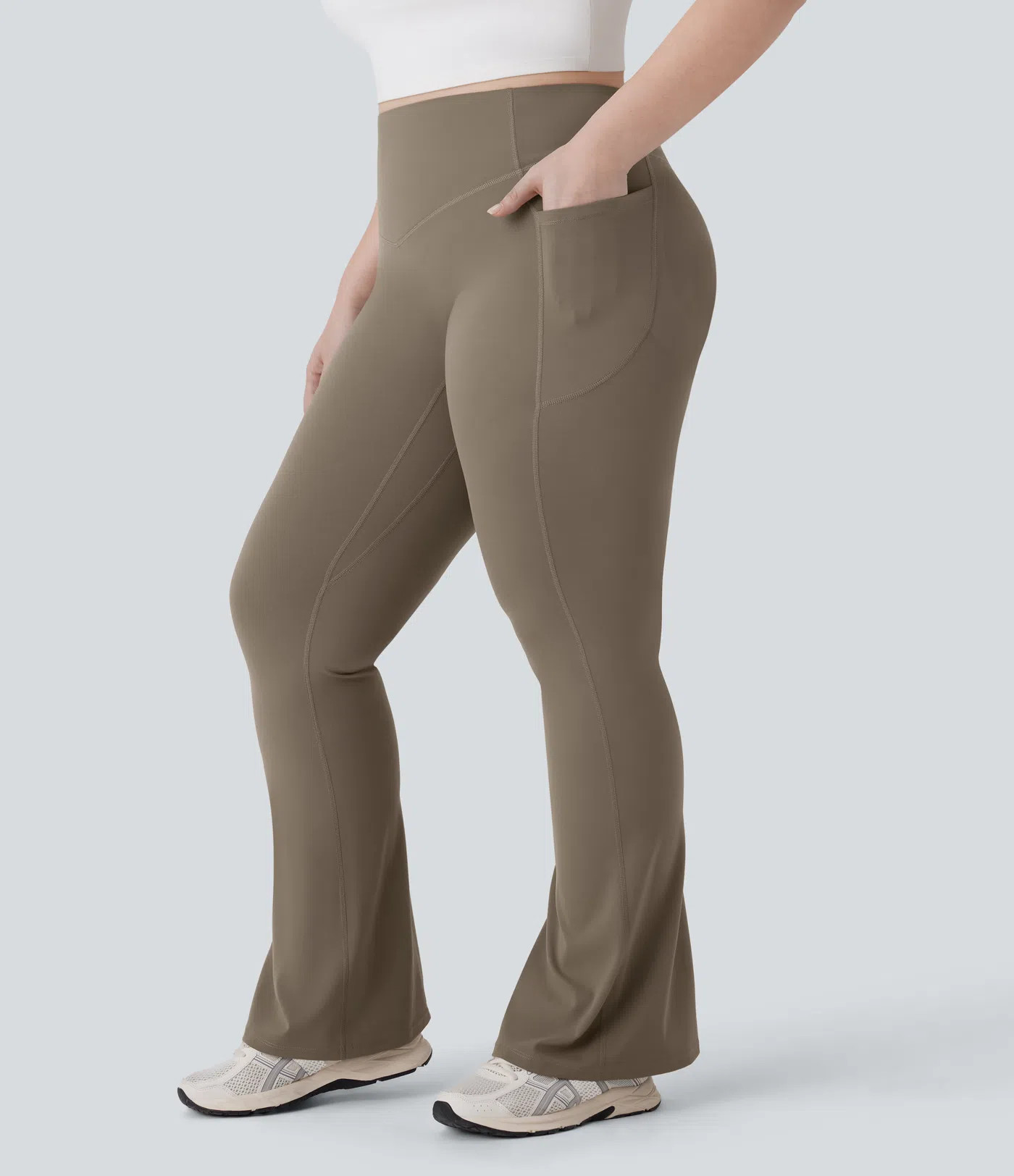 Halara UltraSculpt™ High Waisted Scrunch Butt Lifting Tummy Control Pocket Shaping Yoga Bootcut... | HALARA
