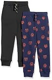 Amazon Brand - Spotted Zebra Boys' Fleece Jogger Sweatpants, 2-Pack Mascot/Black, Medium | Amazon (US)