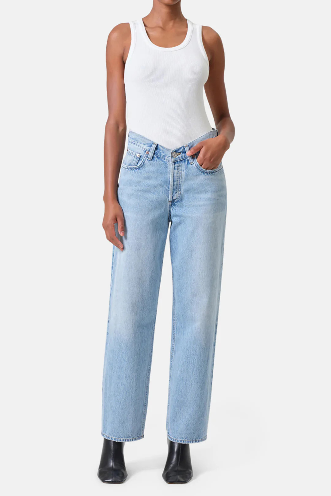 V-Waist Baggy in Prevail | Blue & Cream