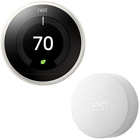 Nest Learning Thermostat (3rd Generation) with Nest Temperature Sensor (T5000SF) (White) | Amazon (US)