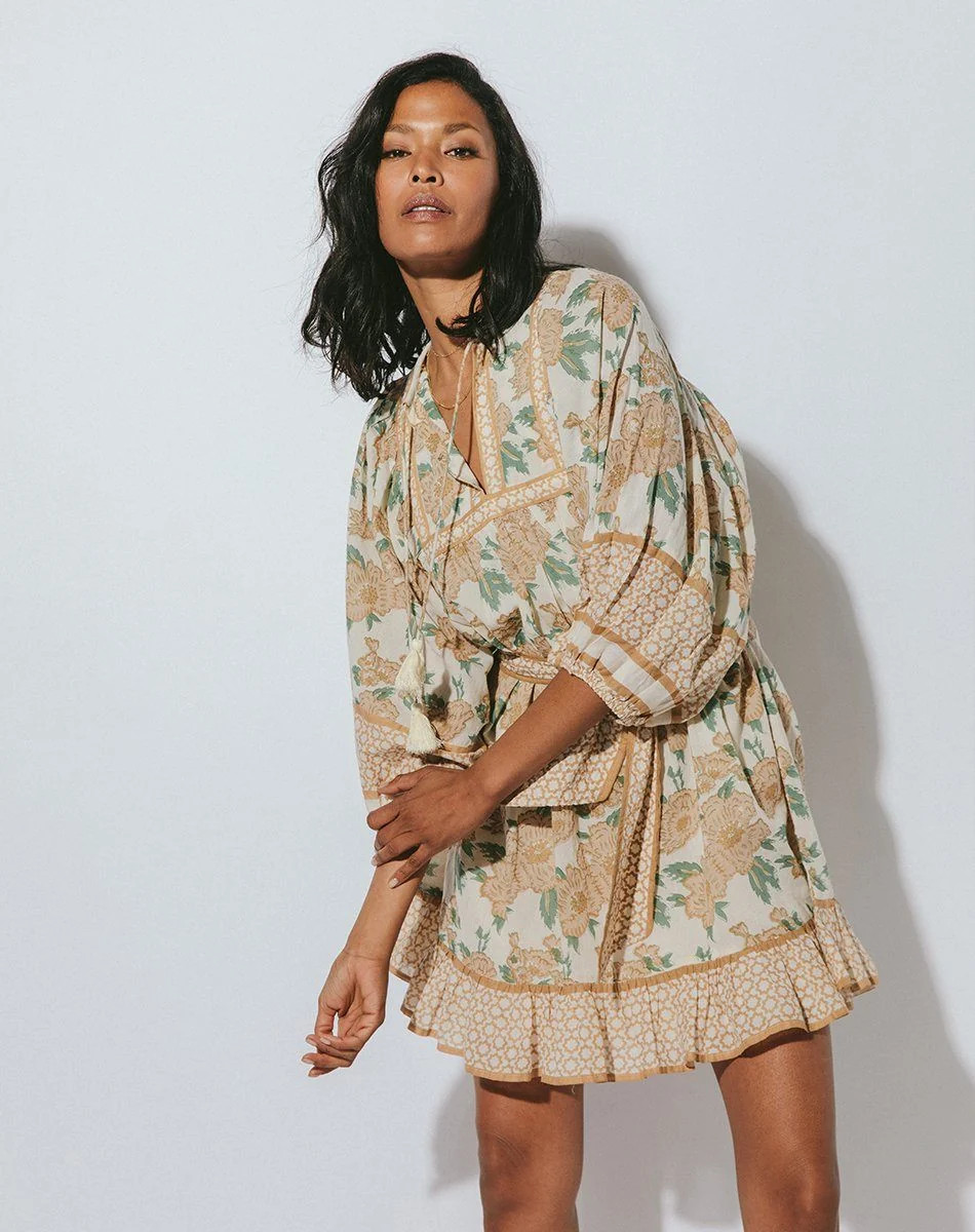 Shop Magdalena Mini Dress Tropical Print | Cleobella | Cleobella LLC