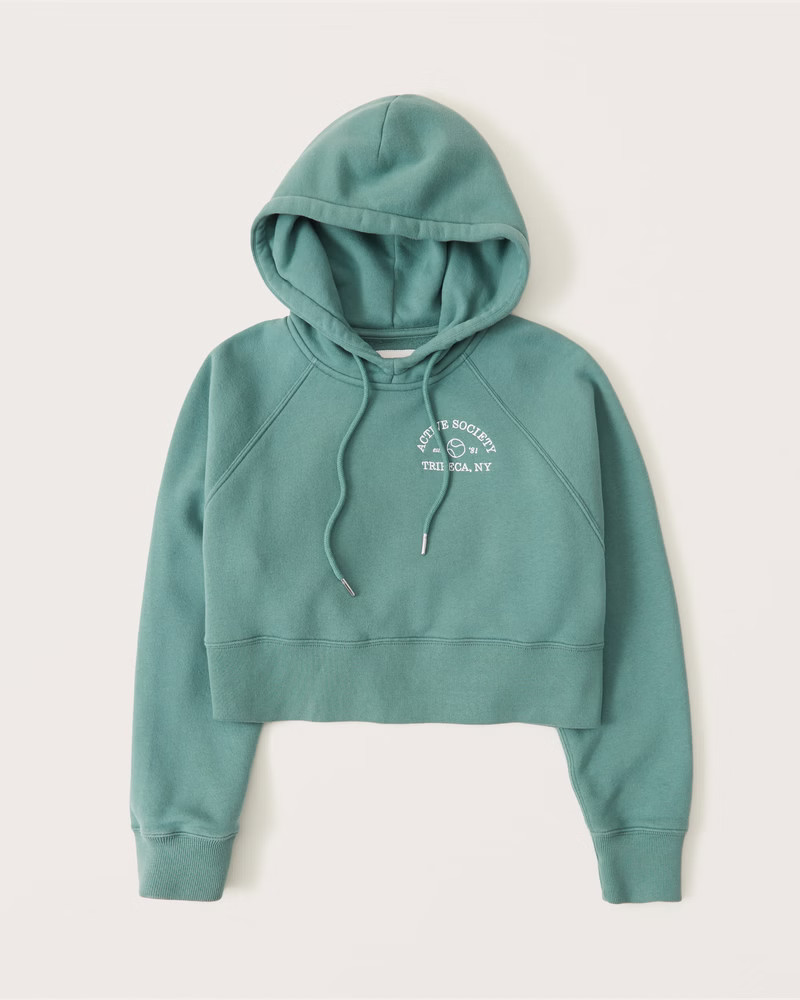 softAF MAX 90s Cropped Popover Hoodie | Abercrombie & Fitch (US)