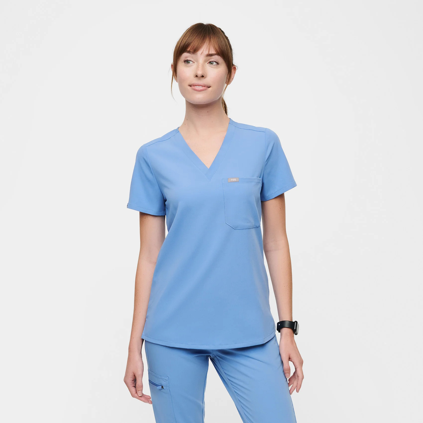 Women's Catarina One-Pocket Scrub Top™ - Ceil Blue · FIGS | FIGS