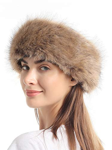 Faux Fur Headband with Elastic for Women's Winter Earwarmer Earmuff(One Size,Raccoon) | Amazon (US)