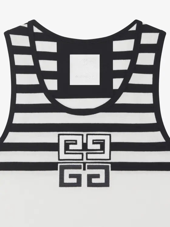 4G-embroidered cotton tank top | Senser US