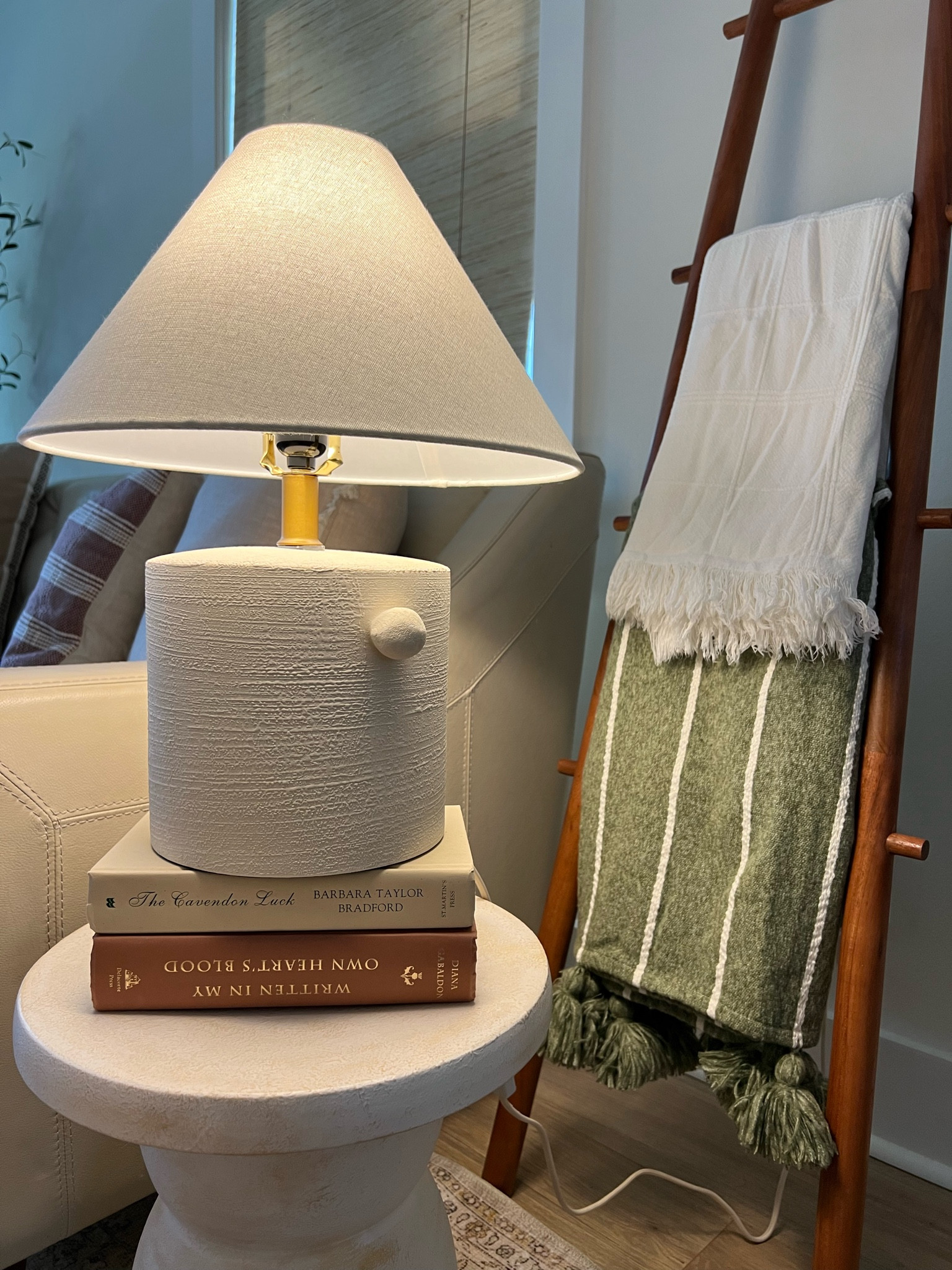 French cottage, side table, table lamp, coquette style, decor books, decor ladder, blankets ladder 

#LTKSpringSale #LTKsalealert #LTKhome