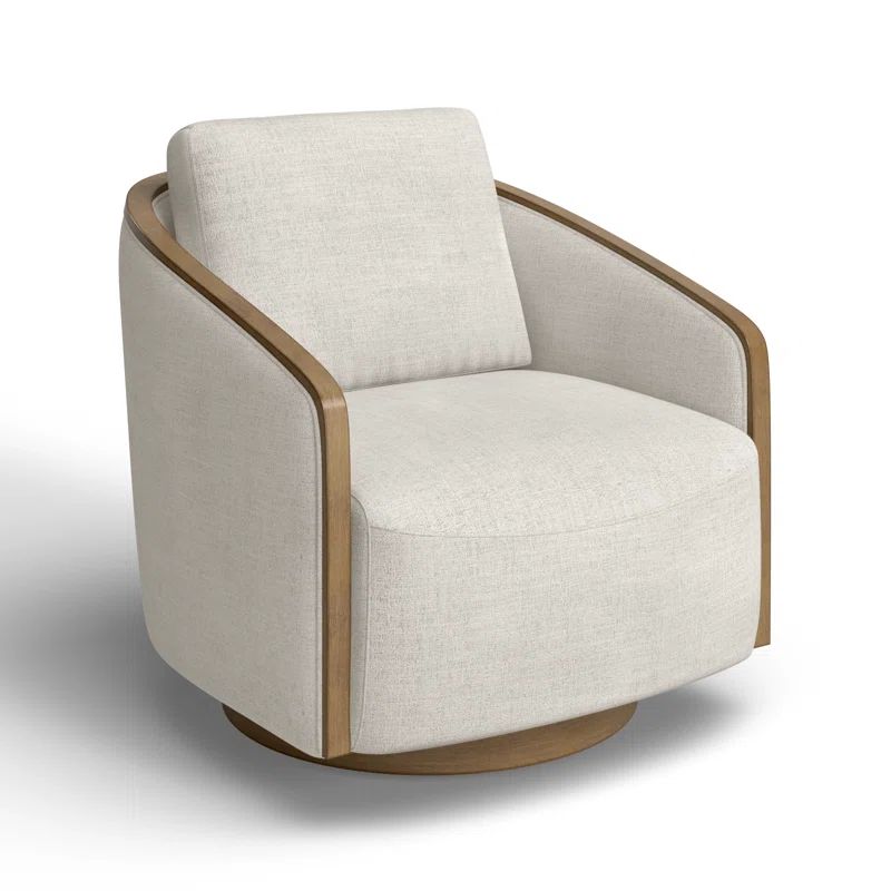 Nieve Upholstered Swivel Barrel Chair | Wayfair North America