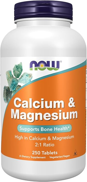 NOW Foods Supplements, Calcium & Magnesium 2:1 Ratio, High Potency, Supports Bone Health*, 250 Ta... | Amazon (US)