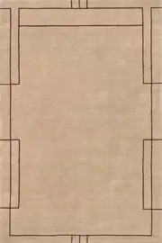 Nile Bordered Wool-Blend Rug | Tan | Rugs USA