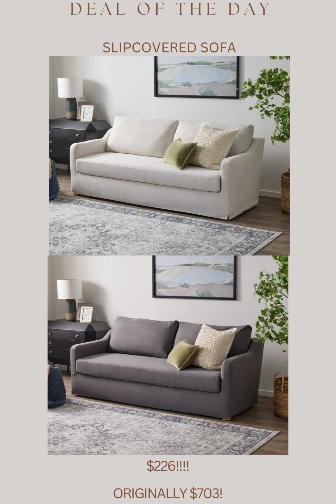 Wow!!!!! Insane sale for this slipcovered sofa!!! Only has 5⭐️ reviews 🙌🏻🙌🏻 high sellout risk! 

#LTKSaleAlert #LTKStyleTip #LTKHome