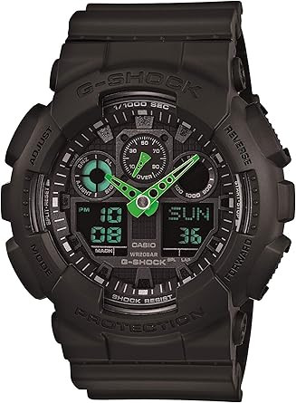 Casio Men's G-Shock Quartz Sport Watch with Resin Strap, Black, 29.4 (Model: GA-100C-1A3CR) | Amazon (US)