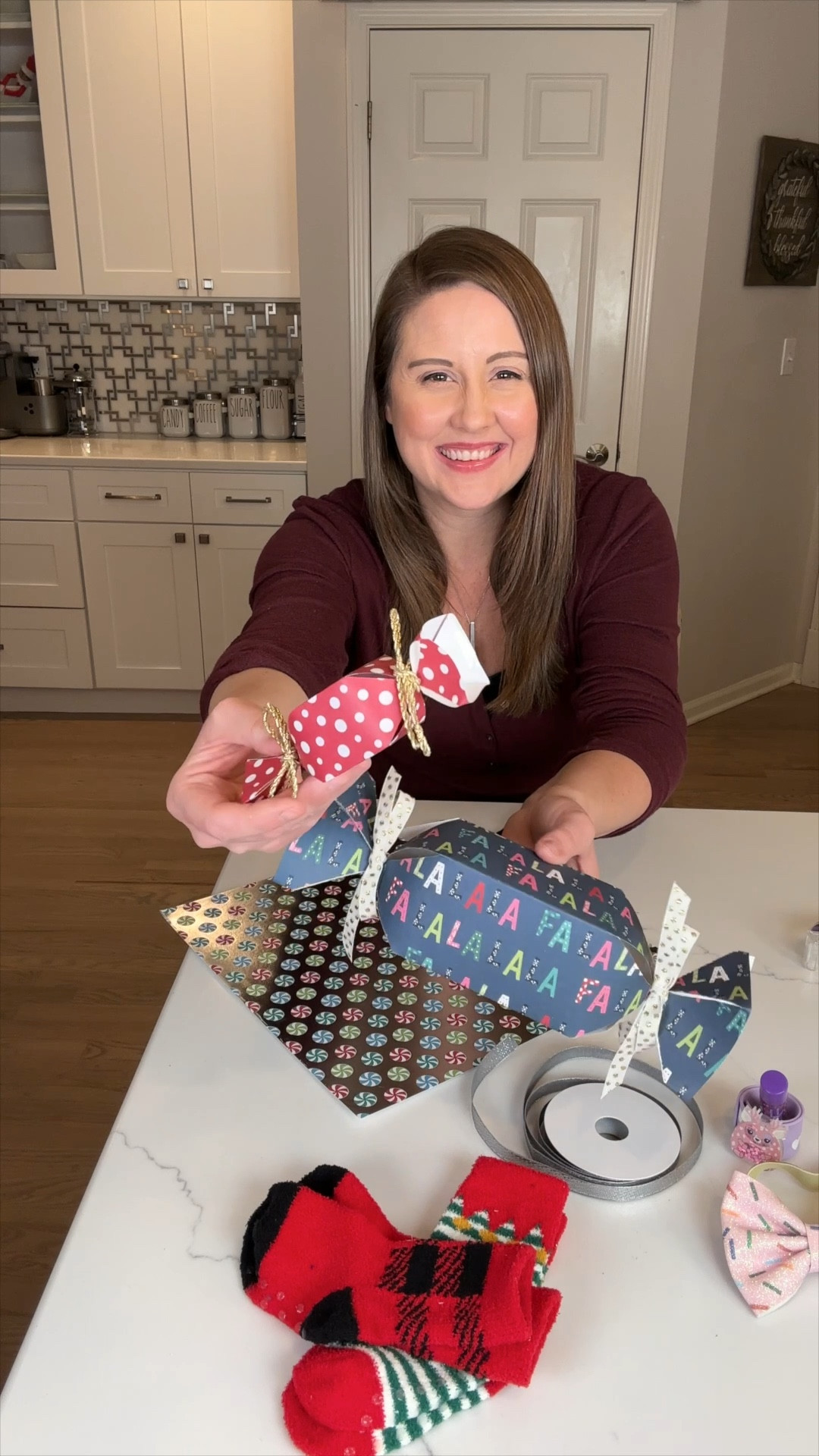 Small gifts, big impact! 🎁✨ Create adorable candy-inspired gift wrap using scrapbook paper. 🍬 Follow the step-by-step tutorial to cut and tie your way to perfectly wrapped presents. 🎄❤️ Tap the link for all the supplies and watch the full tutorial! #GiftWrappingHack #HolidayDIY #FestiveWrapping #HolidayTips #HowToWrap #ChristmasWrapping 

#LTKFamily #LTKSeasonal #LTKHoliday