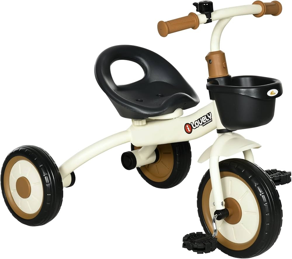 Qaba Tricycle for Toddler 2-5 Year Old Girls and Boys, Toddler Bike with Adjustable Seat, Basket,... | Amazon (CA)