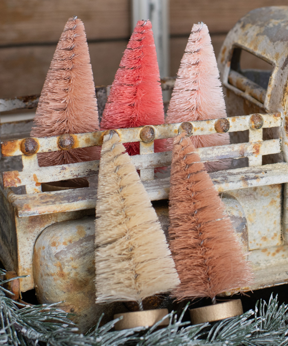 Ragon House Collectibles - Pink Bottle Brush Tree Decor - Set of Five | Zulily