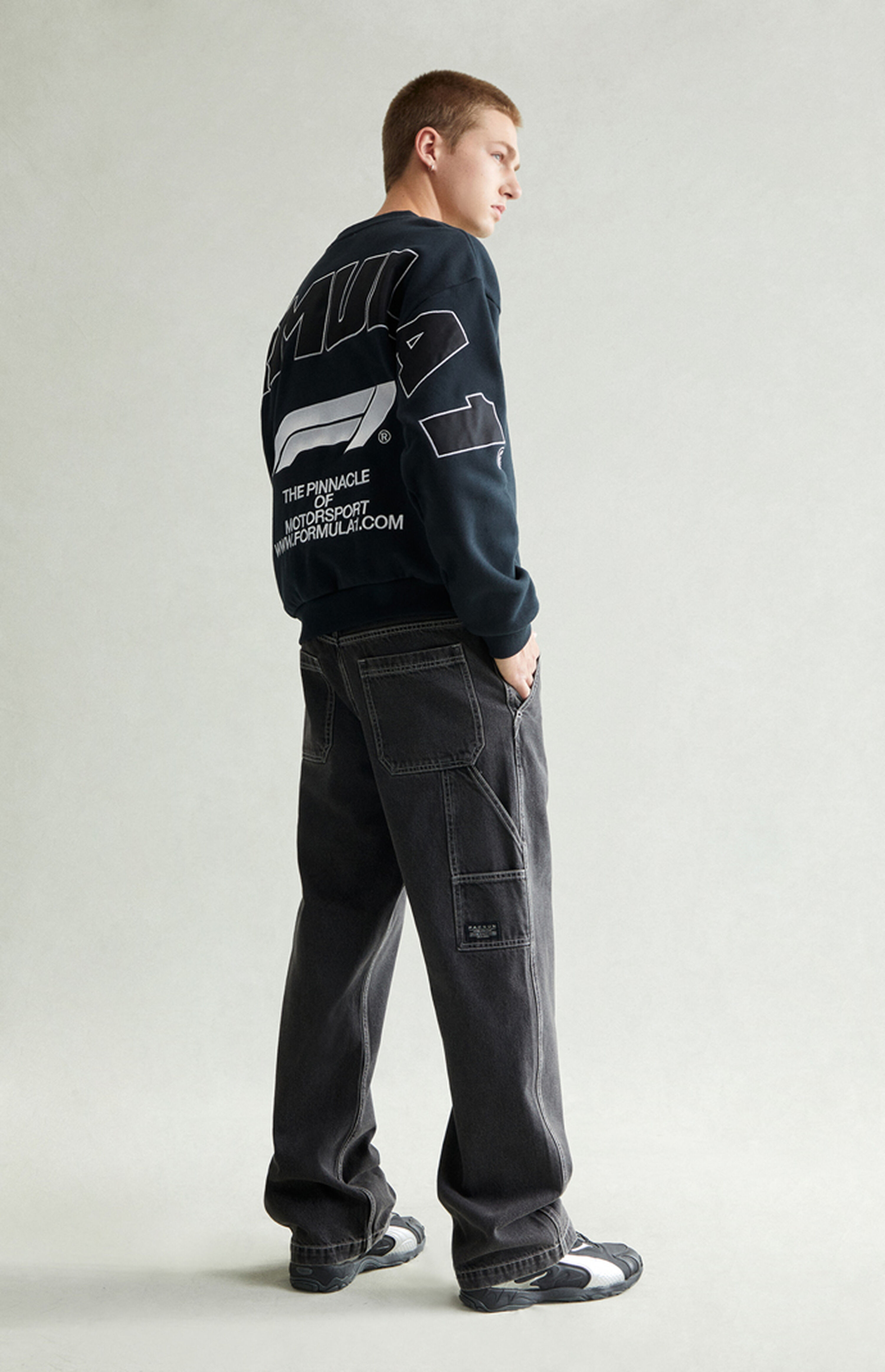 Pacsun Dylan Baggy Jeans Carpenter Contrast Stitch Black | PacSun