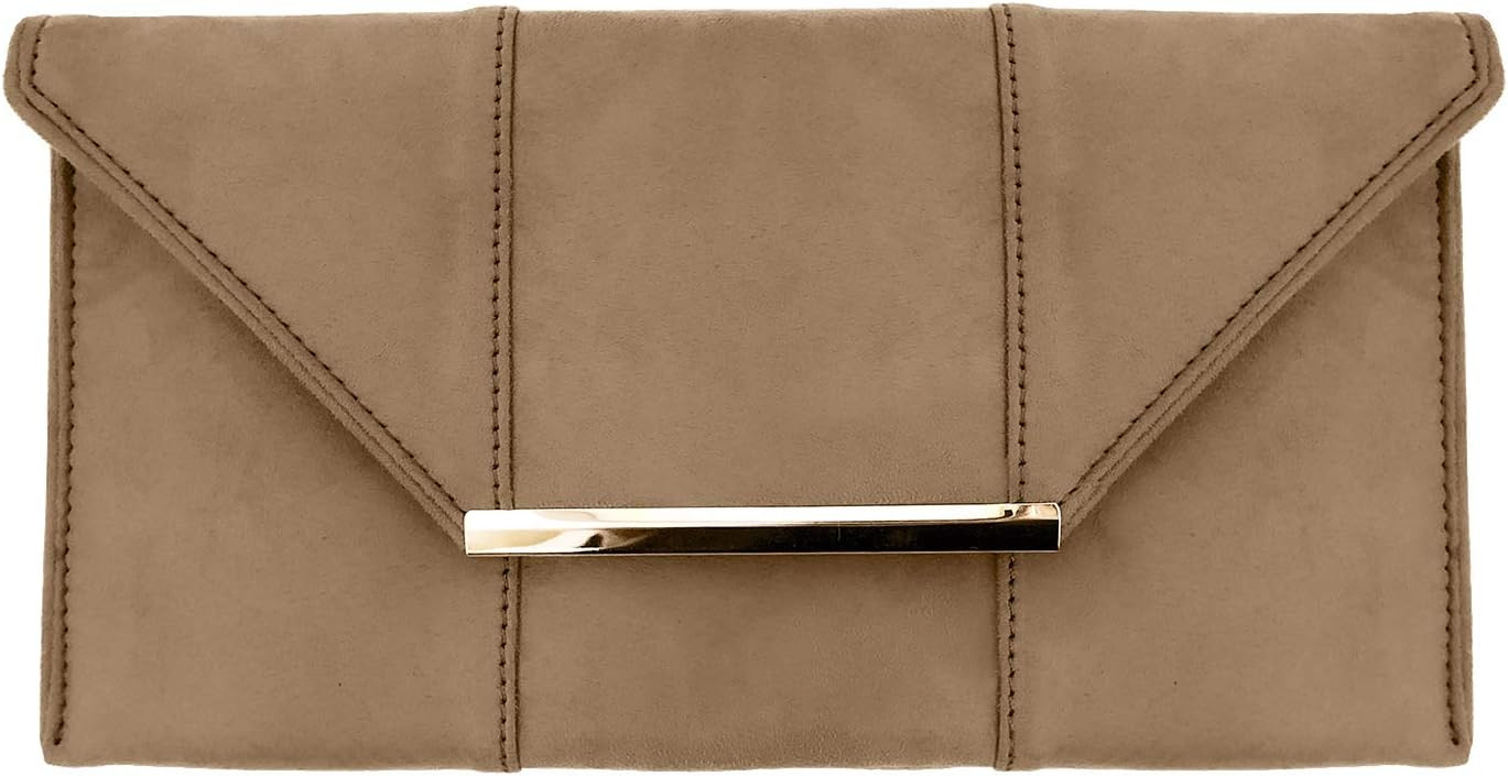 JNB Faux Microsuede Envelope Clutch | Amazon (US)