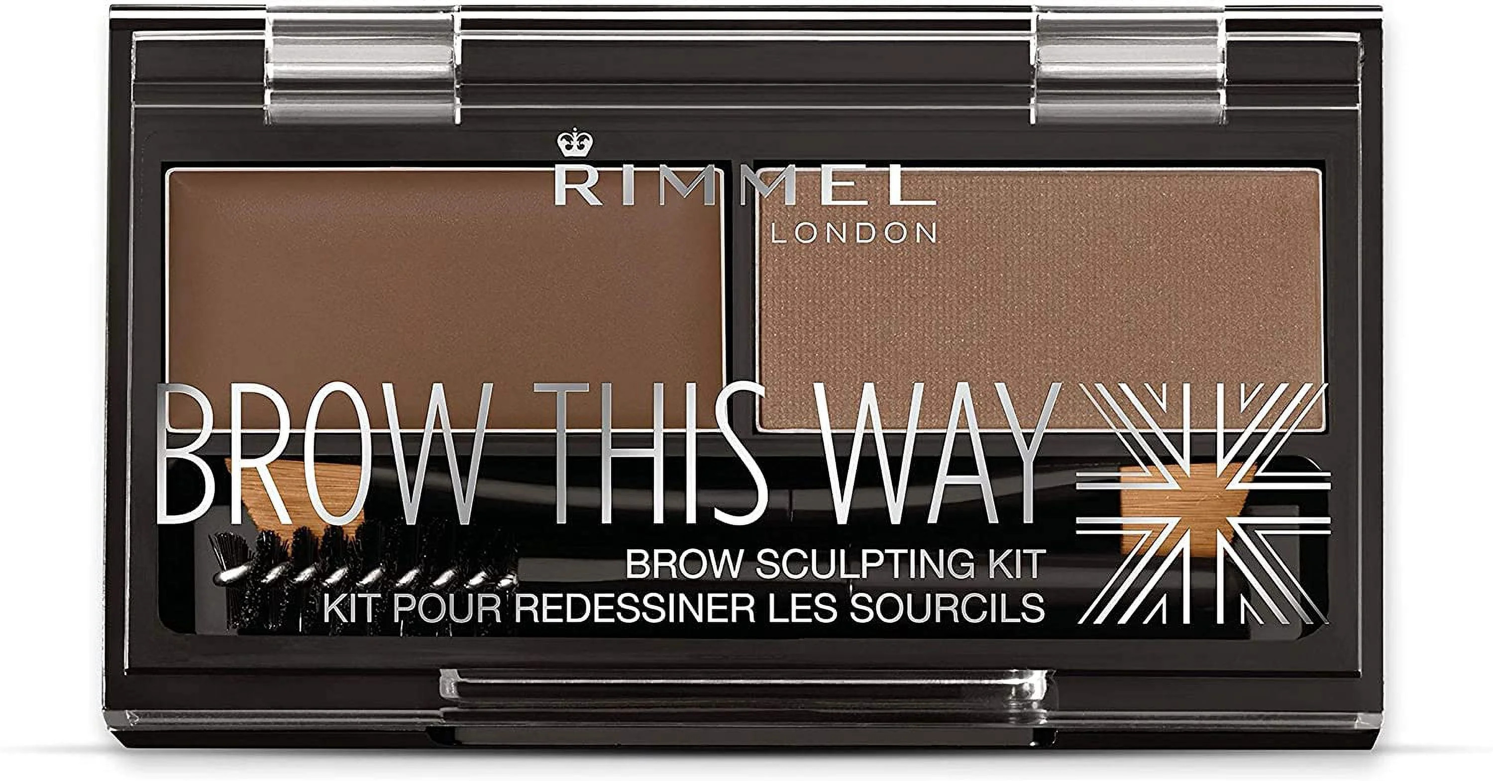 Rimmel Brow This Way Sculpting Kit, Medium Brown, Powder 0.04 Ounce, Wax 0.03 Ounce | Walmart (US)