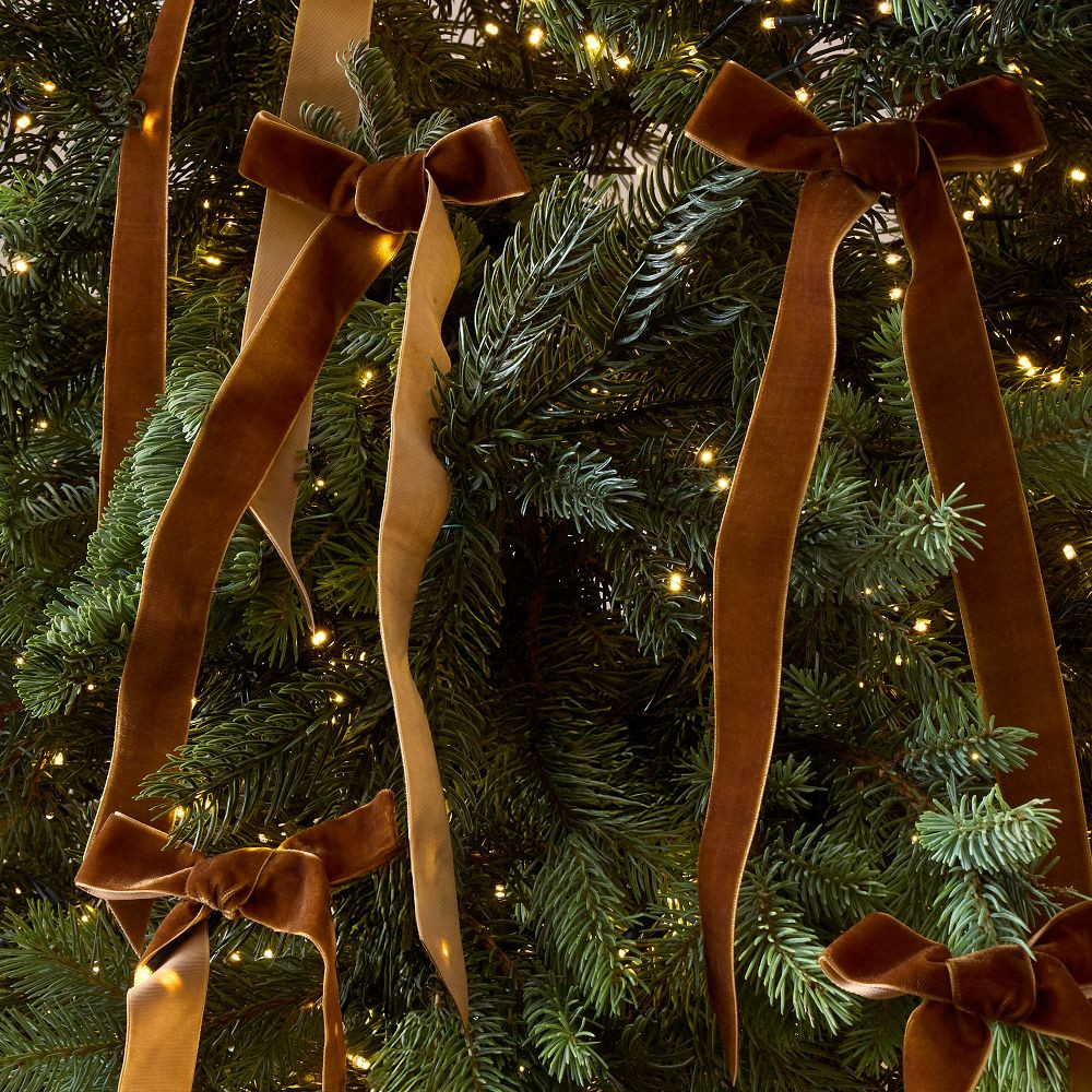 Velvet Bow Clip-On Ornaments (Set of 6) | West Elm (US)
