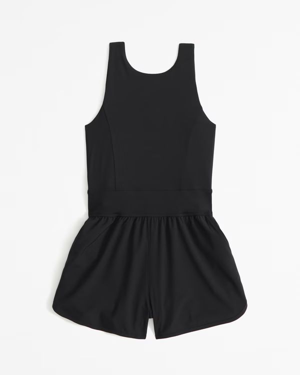 girls ypb mixed fabric motiontek romper | girls | Abercrombie.com | Abercrombie & Fitch (US)
