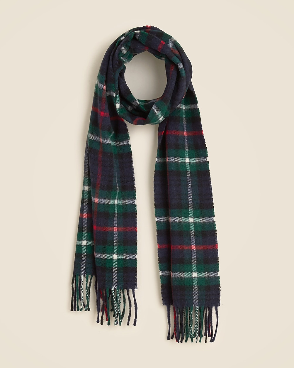 Cashmere-blend scarf in plaid | J. Crew US