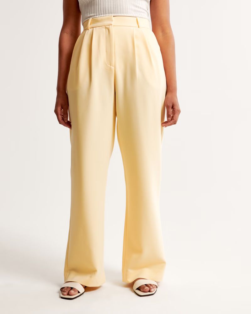 Women's Curve Love A&F Sloane Tailored Pant | Women's | Abercrombie.com | Abercrombie & Fitch (UK)