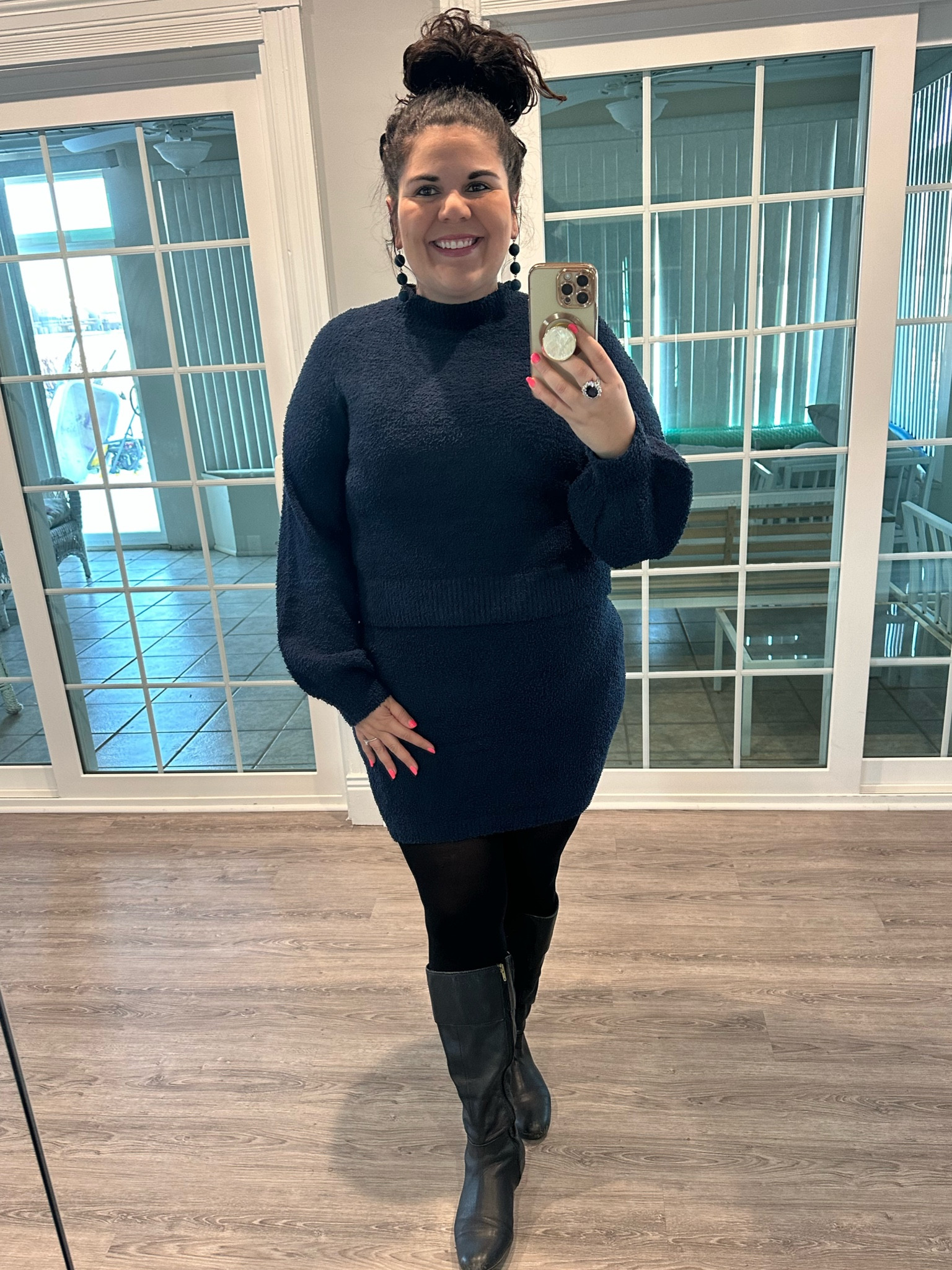 We are headed downtown for my mom’s birthday dinner with my family this evening and even though it’s a crisp 15°, I was feeling this outfit! I wore it for our engagement photos and have been waiting for a chance to wear it again. It’s super comfy and cozy and with tights and high boots, I figure I’ll be warm enough for the walk from the car to the door 😉

#LTKfindsunder100 #LTKmidsize #LTKMostLoved