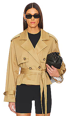 Favorite Daughter The Cropped Charles Trench Coat in Sand from Revolve.com | Revolve Clothing (Global)