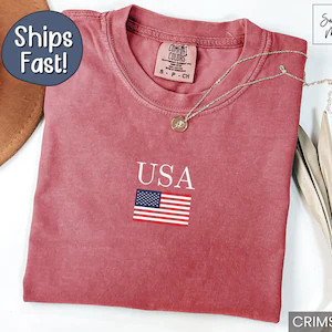 Comfort Colors USA Shirt 4th of July Shirt Fourth of July Tee Patriotic Tshirt America T Shirt US... | Etsy (Global)