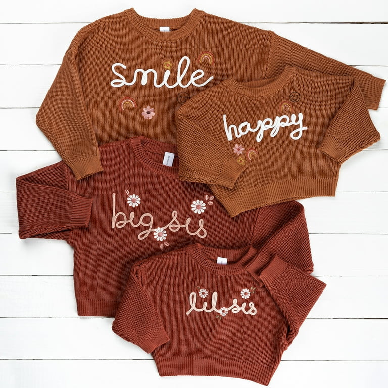 Modern Moments By Gerber Baby Girl Matching Sister Sweater, Sizes 0/3M-18M - Walmart.com | Walmart (US)