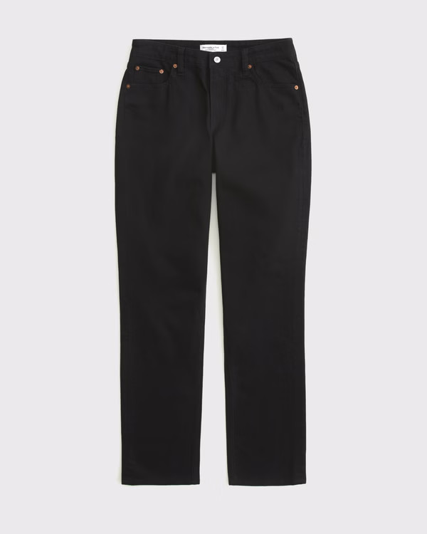 Curve Love Mid Rise 90s Straight Jean | Abercrombie & Fitch (UK)