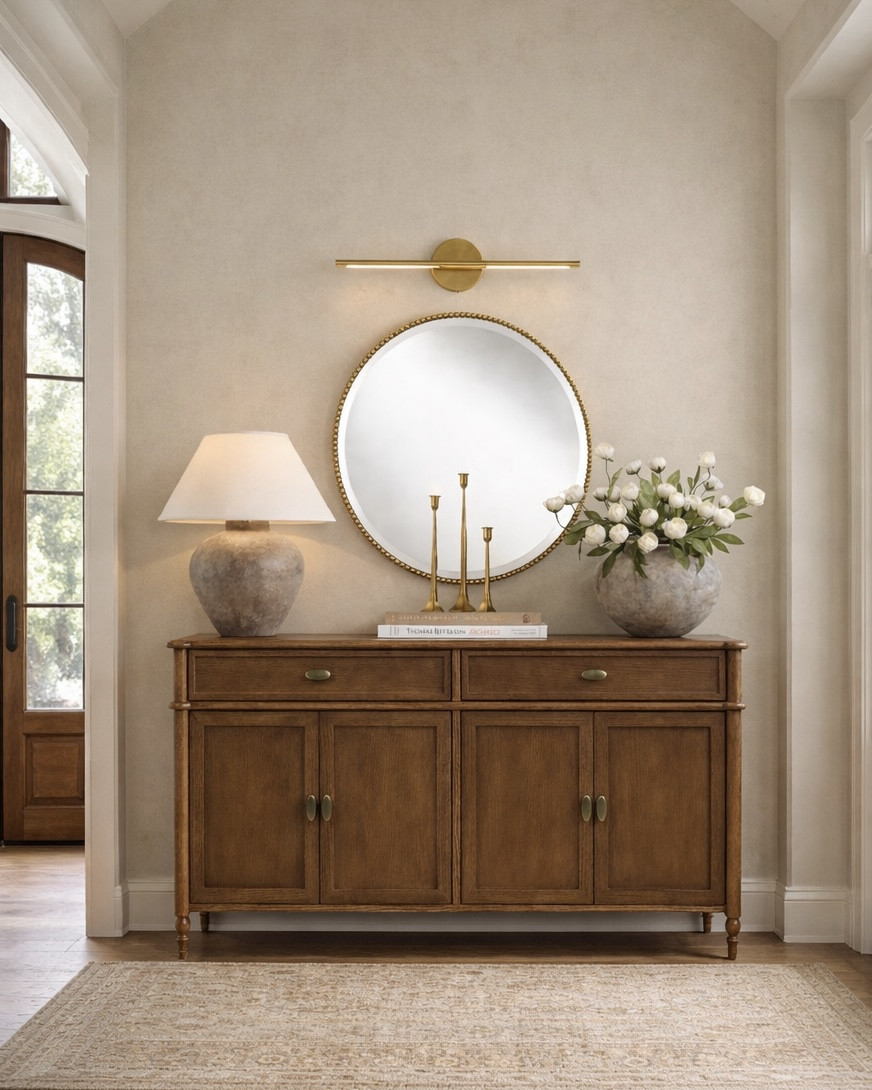 Curated Neutral Console Table Styling Finds on Sale

Follow @farmtotablecreations on Instagram for more home styling ideas.

Sharing a few pieces from this curated console table collection that help create a warm, layered look. From the wood sideboard and neutral rug to the brass mirror, lighting, and simple florals — these pieces work beautifully together to create a timeless, collected space. Even better… many of these finds are currently on sale.

#consoletable #sideboard #livingroomrug #tablelamp #homedecor #rugs #livingroomfurniture



#LTKHome #LTKSaleAlert