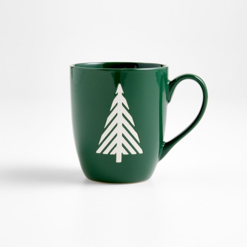 Green Forest Christmas Tree Mug + Reviews | Crate & Barrel | Crate & Barrel