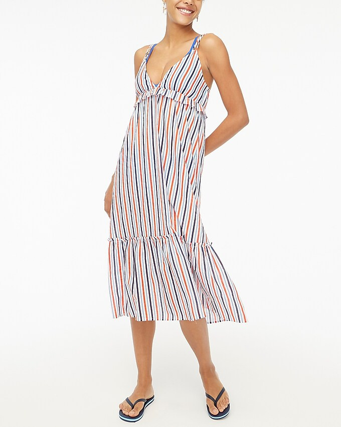Strappy tiered midi dress | J.Crew Factory