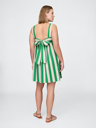 Poplin Tie-Back Mini Dress | Gap (US)