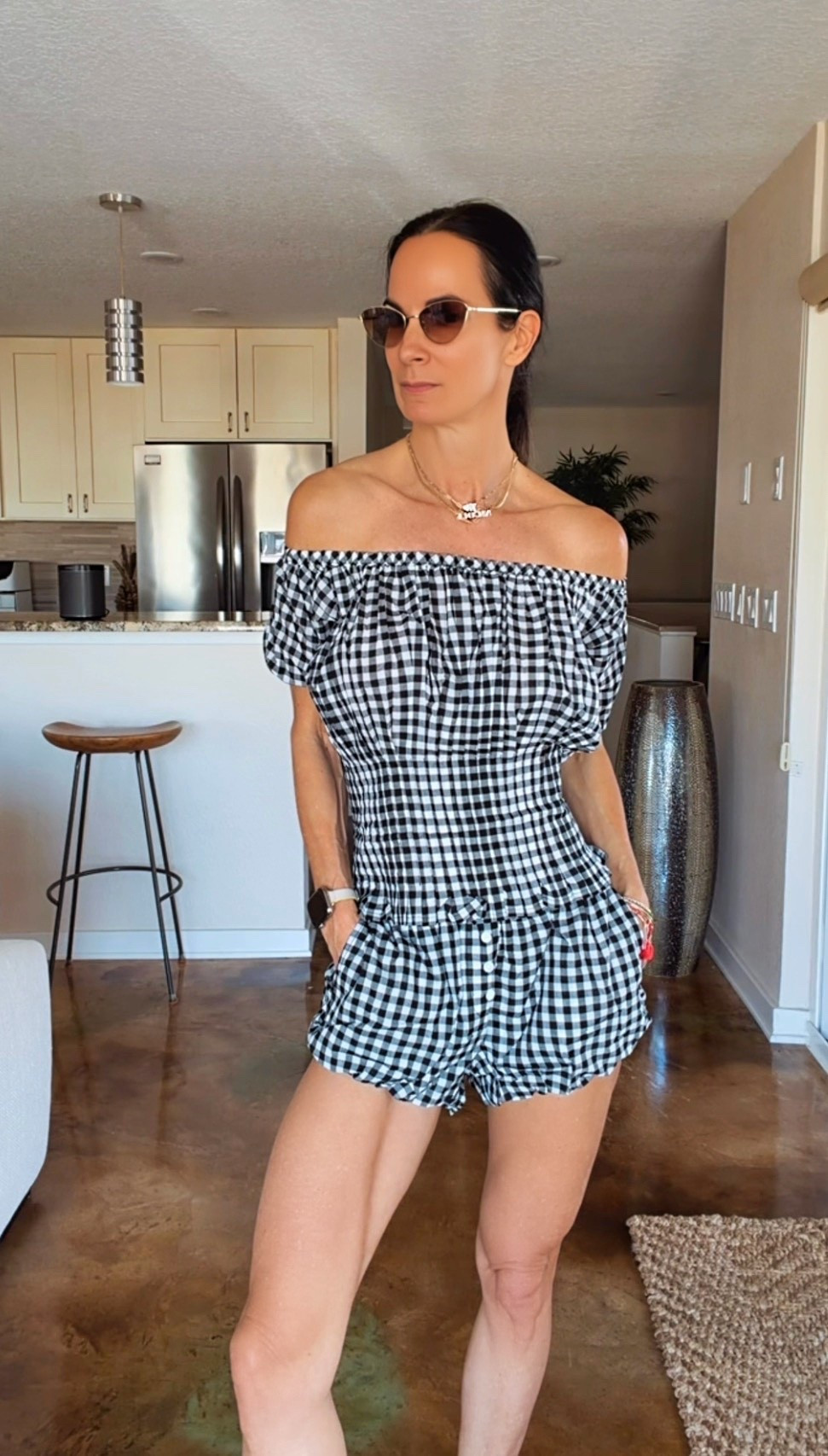 Gingham for spring break? Say less. 🖤

This little set is giving European café meets beach weekend, and I am not mad about it. The off-shoulder top, the comfy smocked waist, the playful little shorts… it’s one of those outfits that looks like you tried, even when you didn’t.

I threw on my favorite sunnies and flip-flops and suddenly we’re ready for coffee runs, beach walks, or a spontaneous margarita situation.

Lightweight. Easy. And very much in my “throw it on and go look cute anyway” era.

Wearing XS

#NicoleColeeStyle
#SpringBreakStyle
#GinghamStyle
#ResortWear
#LTKFinds


#LTKFestival #LTKgrwm #LTKdayinmylife