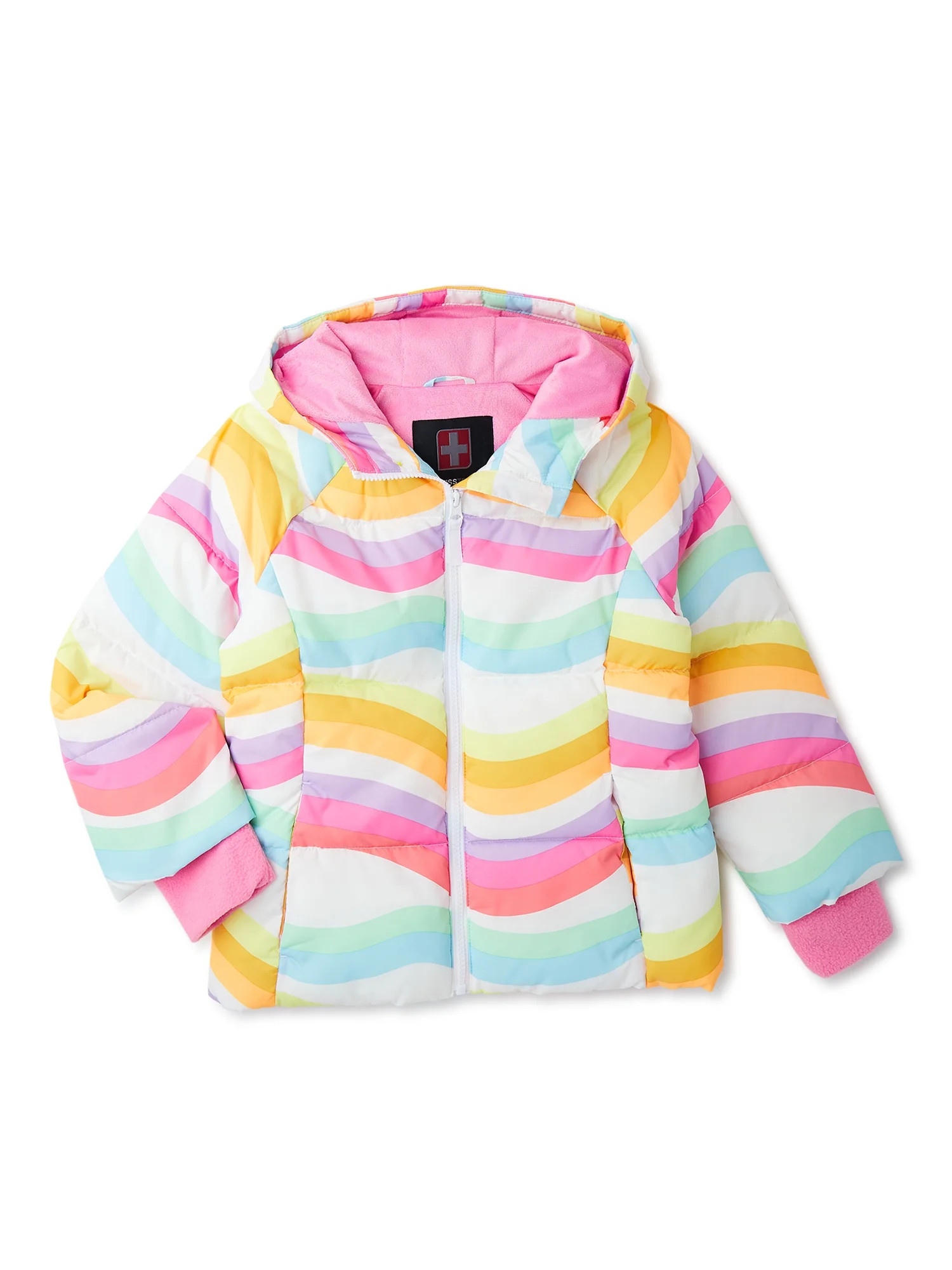 Swiss Tech Girls Winter Puffer Jacket with Hood, Sizes 4-18 & Plus | Walmart (US)