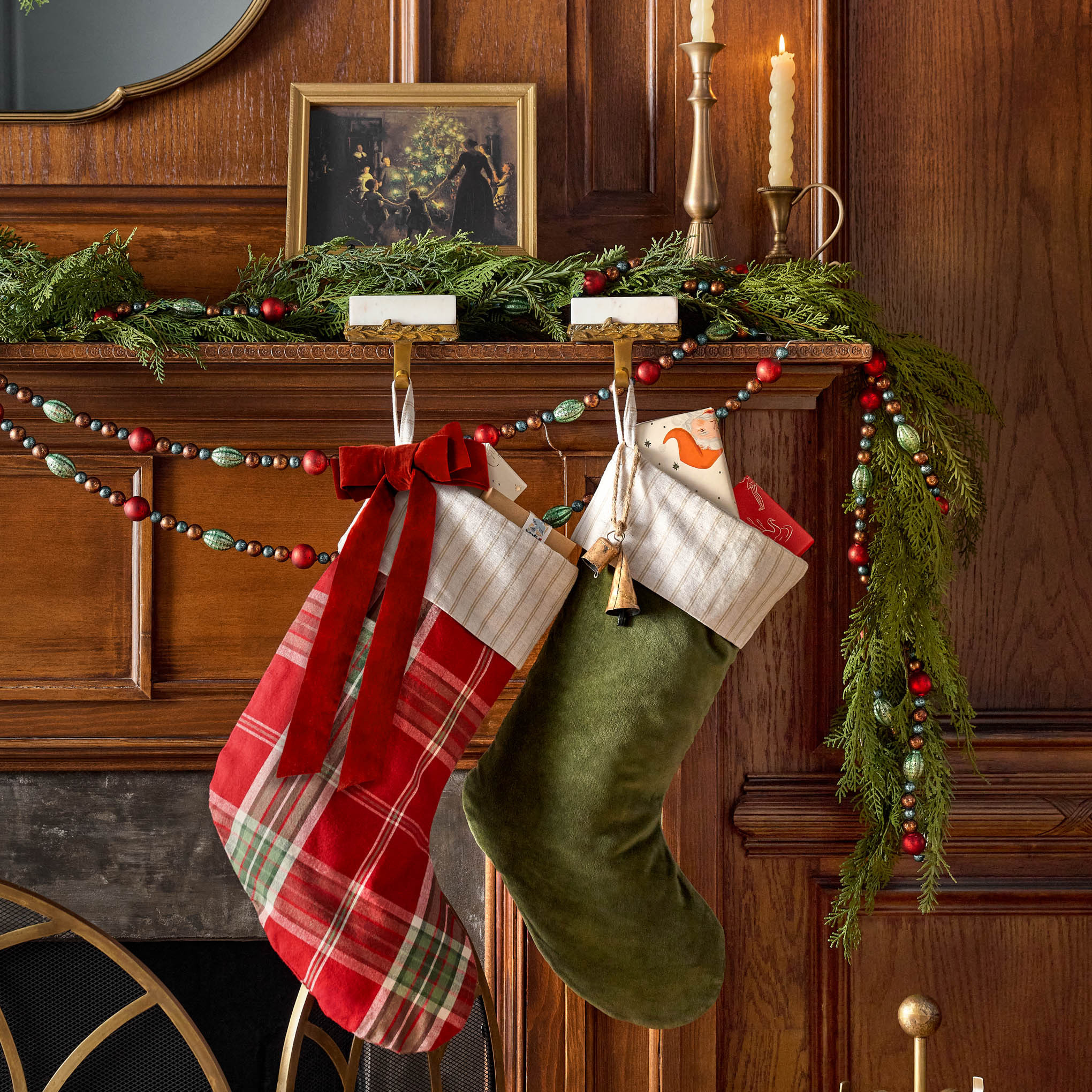 Marble and Gilded Stocking Holder | Magnolia