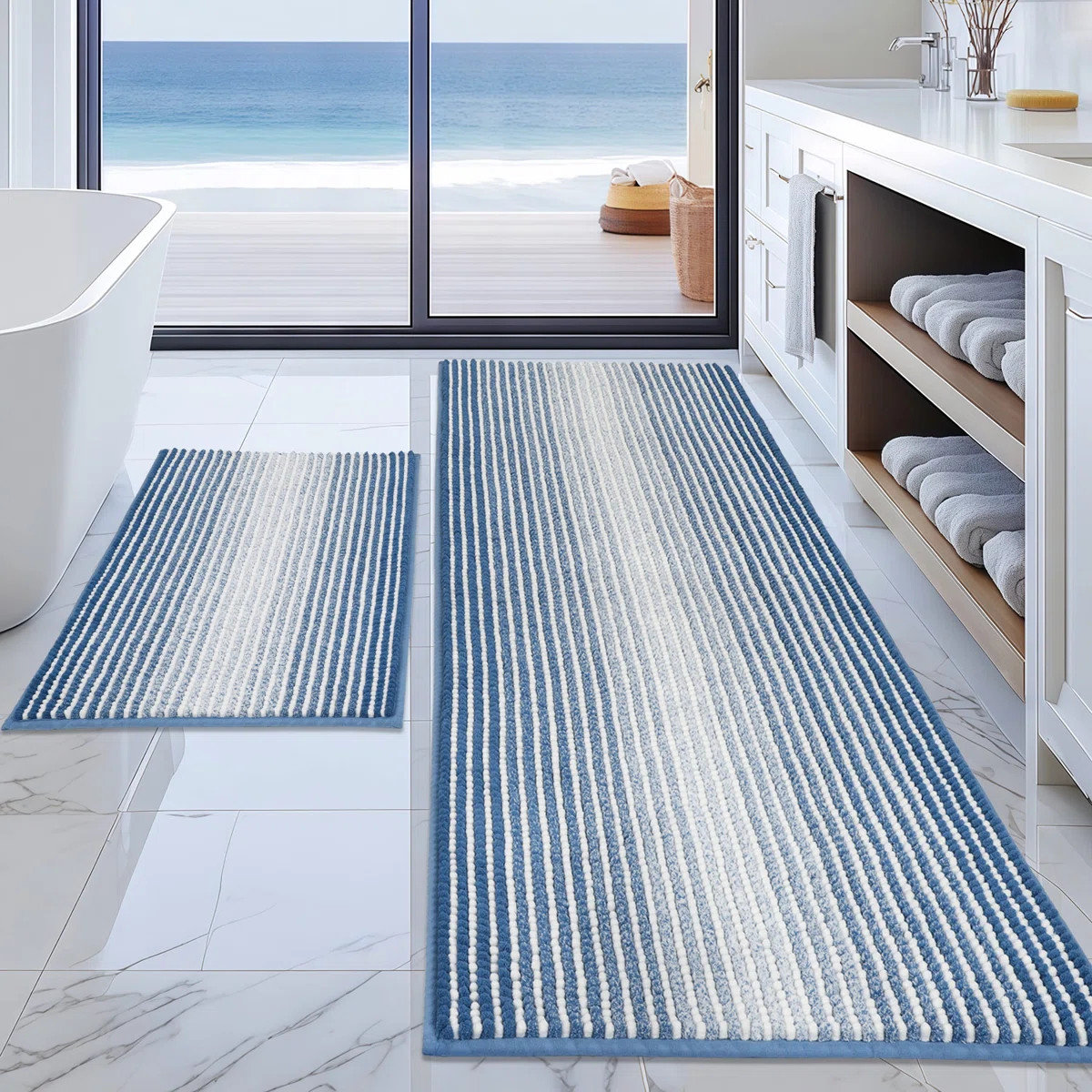 Soft Shaggy Absorbent Non-Slip Bath Mat | Wayfair North America