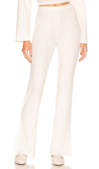 Ribbed Textured Flare Pants in Ivory | Revolve Clothing (Global)