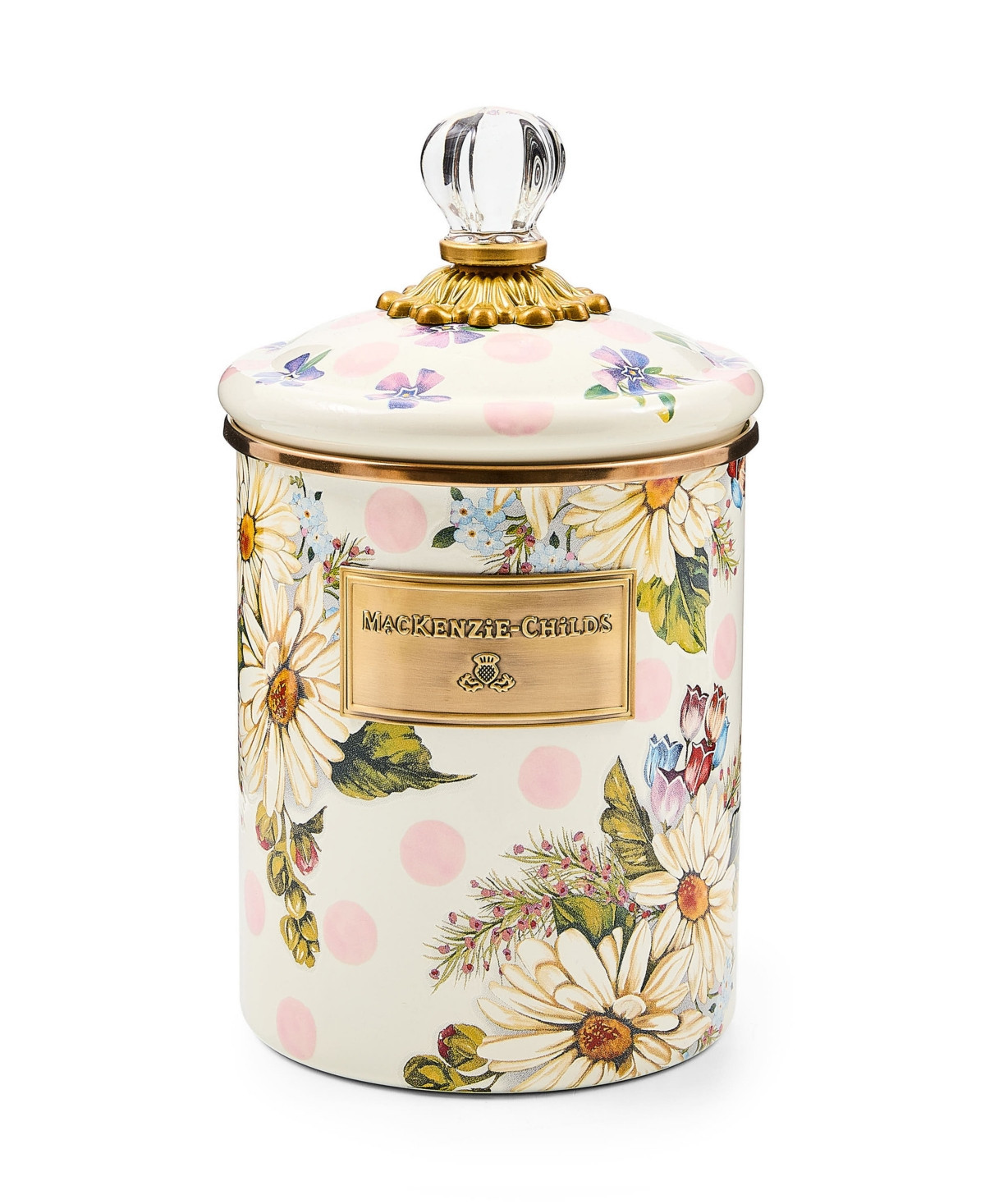 MacKenzie-Childs Wildflowers 48 oz. Medium Canister - Multi Color | Macy's
