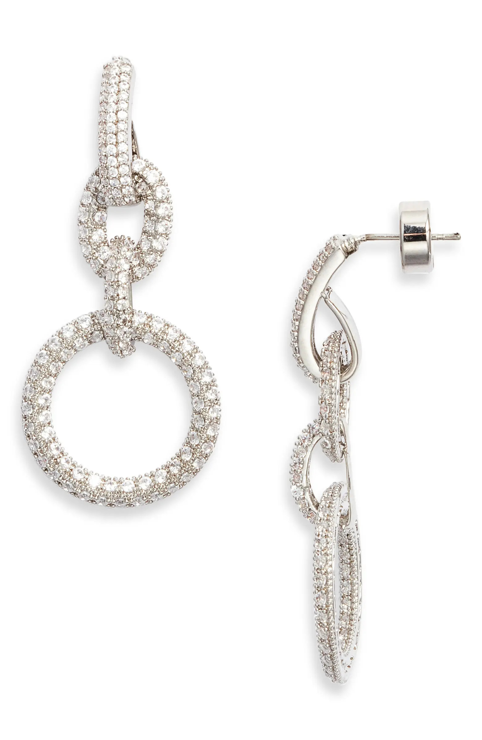 Nordstrom Cubic Zirconia Link Drop Earrings | Nordstrom | Nordstrom