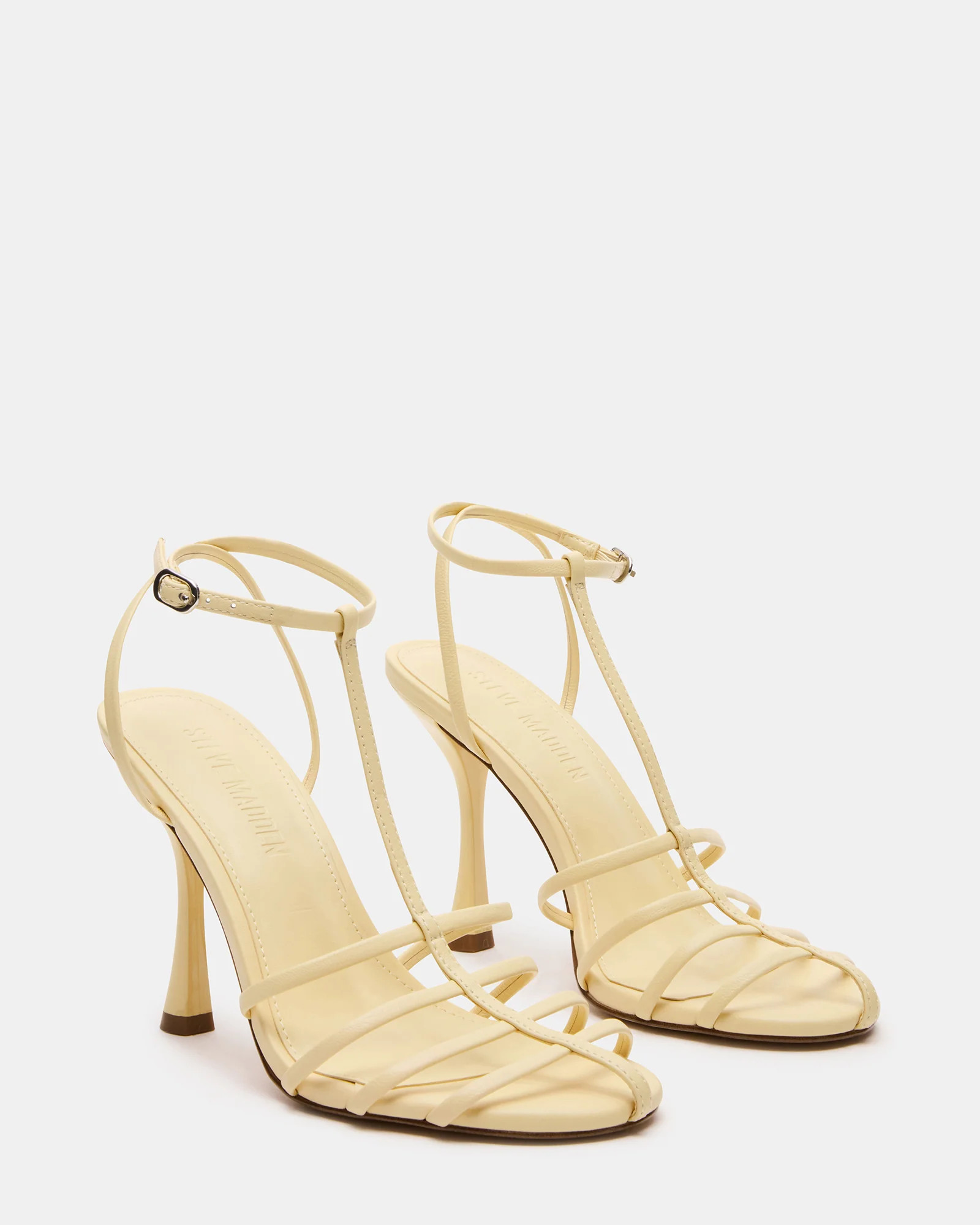 TILDAH BUTTER Leather Strappy Rounded Toe Women's Heel | Steve Madden (US)