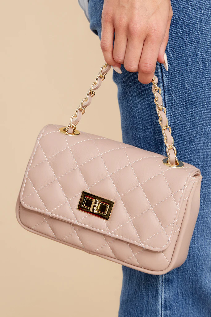 Easy Street Blush Leather Bag | Red Dress 